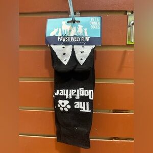 Black Casual Socks with Tuxedo-Inspired Design
